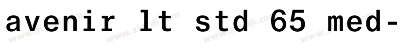 avenir lt std 65 med字体转换